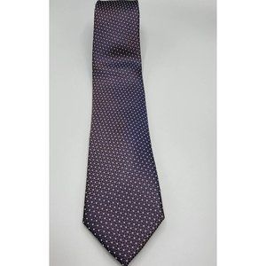 MICHAEL KORS 100% Silk Classic Dot & Cube  Navy Neck Tie Slim #E